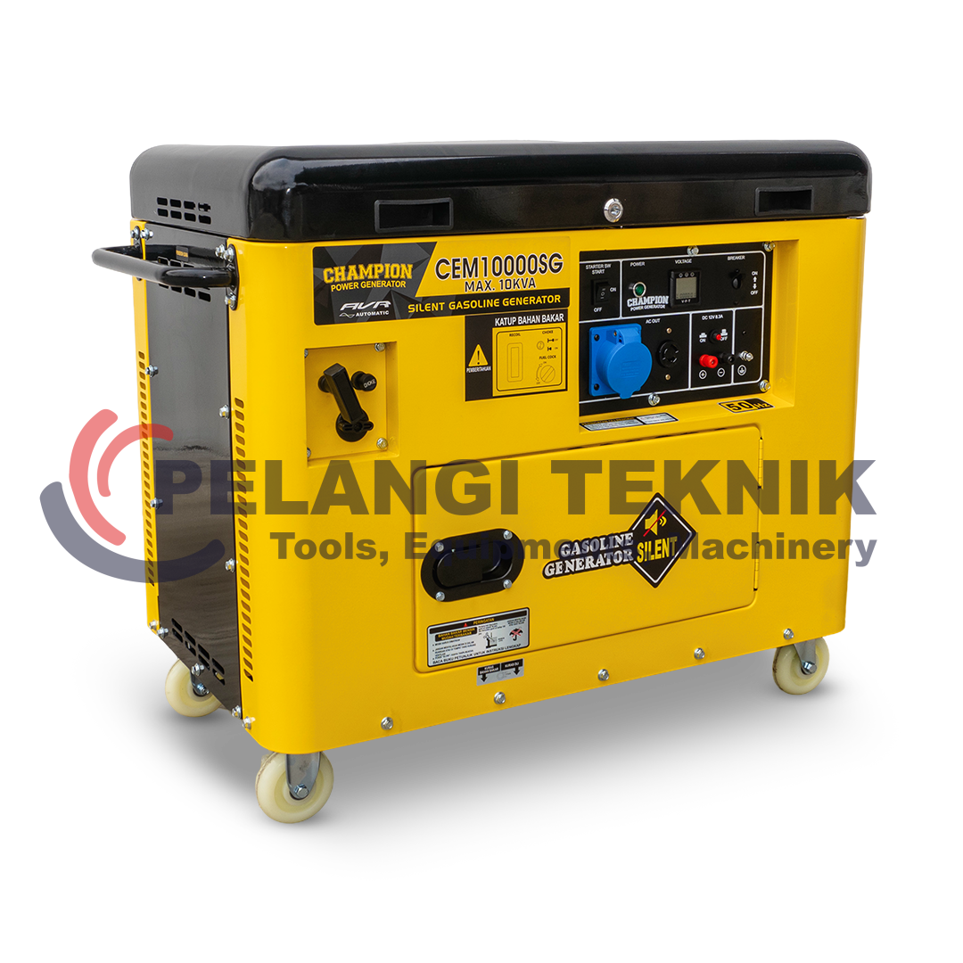 Genset Silent Bensin 10 KVA CHampion CEM10000SG - Pelangi Teknik